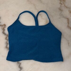 Beyond Yoga Teal-Blue Cropped Strappy Tank